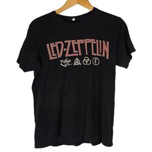 Led Zeppelin Vintage Style Band Tee ZoSo 2011 Reprint Mens Metal Goth Grunge